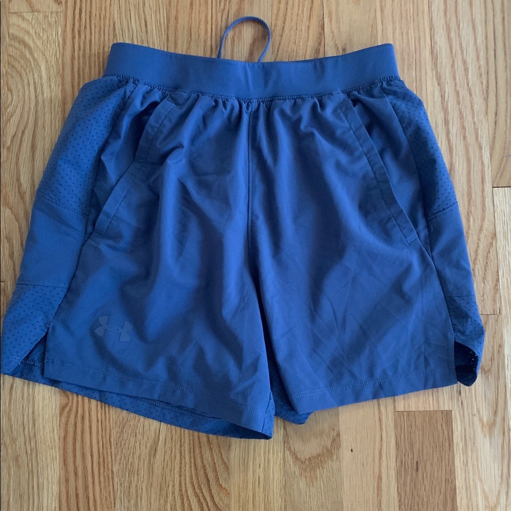 Under Armour Blue Grey Men's Athletic Shorts